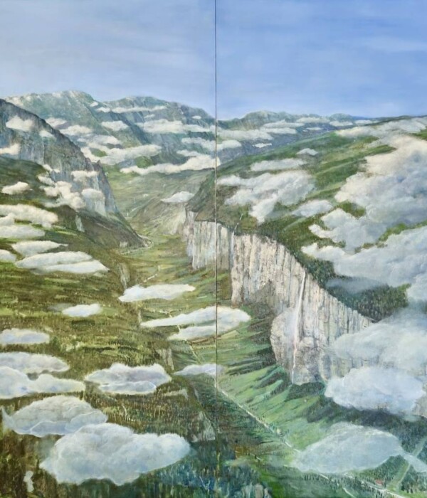 MOUNTAINS, VALLEY AND WATERFALL - TWEELUIK